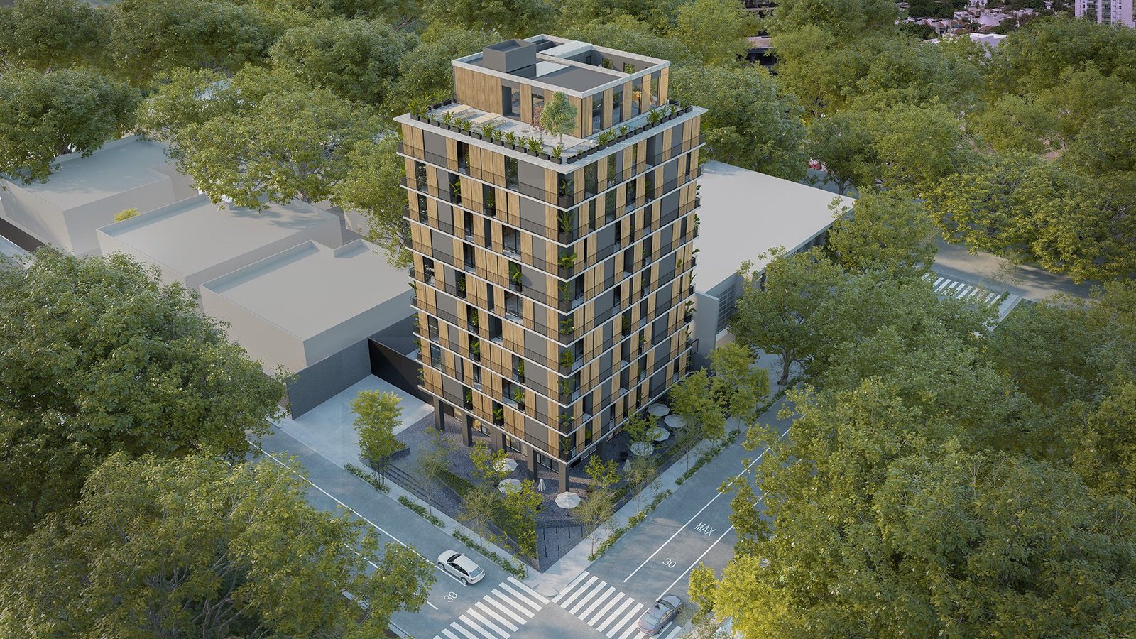 Loreto Country Club – Vista aérea torre residencial